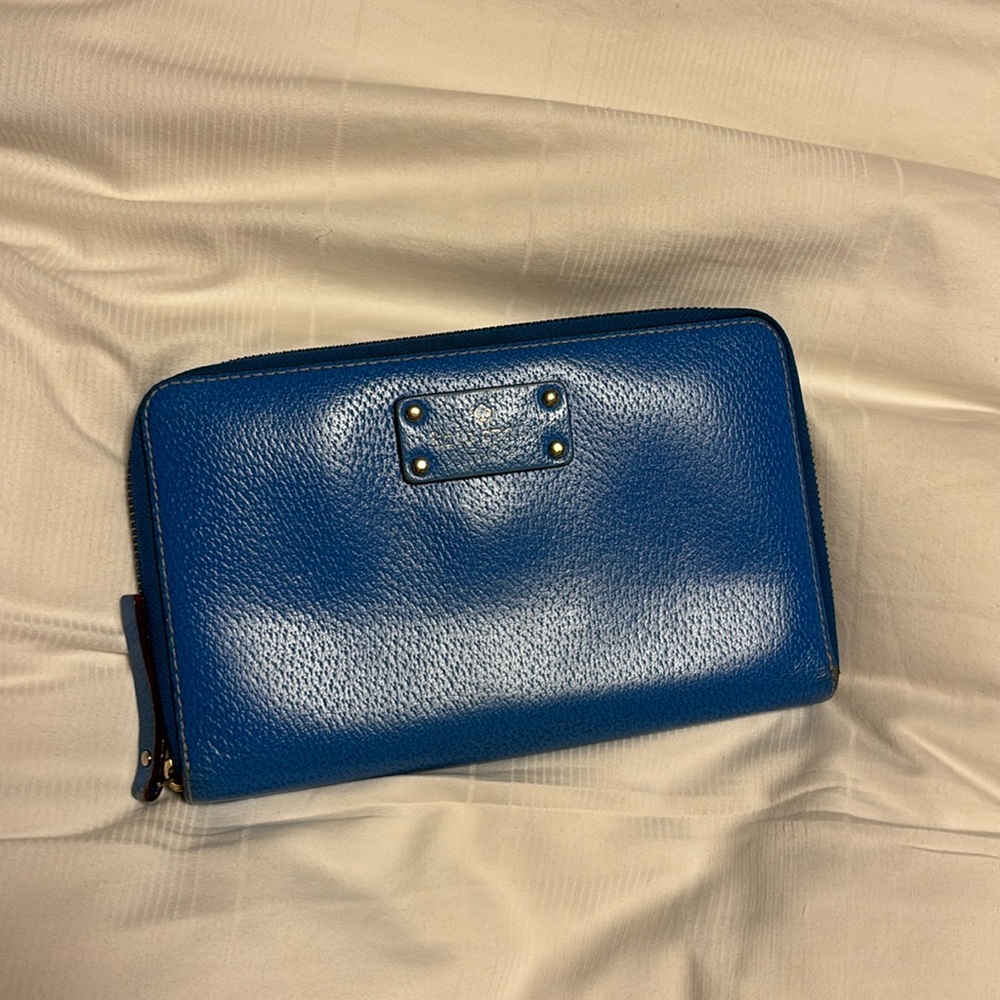 Large blue Kate spade travel wallet